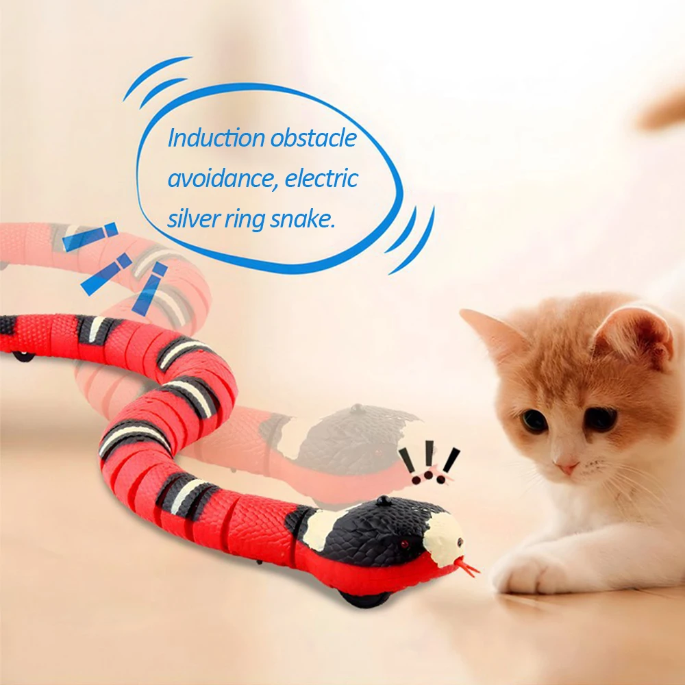 Mačka Interaktívne Hračky, Elektrické Indukčné Had Hračky Smart Snímanie Dráždiť Hada Pet Školenia Hračky USB Nabíjanie Mačka Príslušenstvo