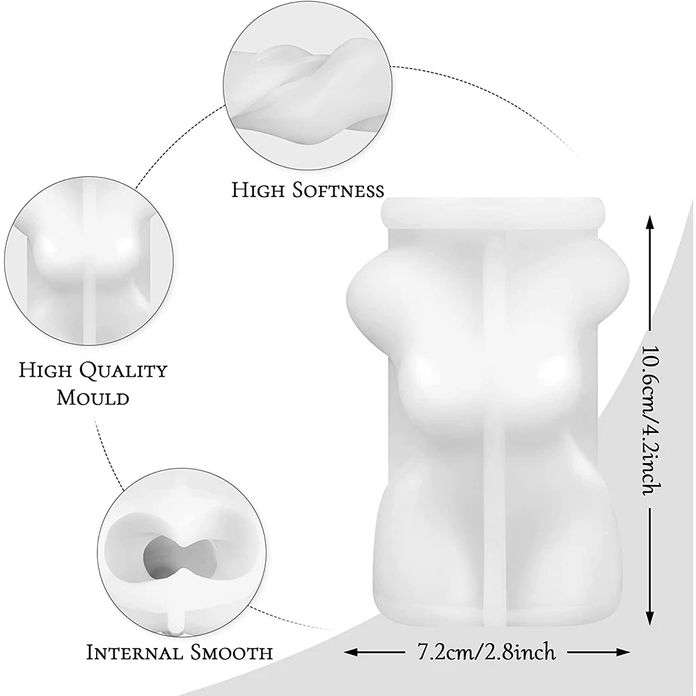 Abstrakt Ľudské Telo Silikónové Sviečka Formy pre Výrobu Živice Odlievanie DIY Vosk, Silikón 3D Moldes Para Velas pre Topí