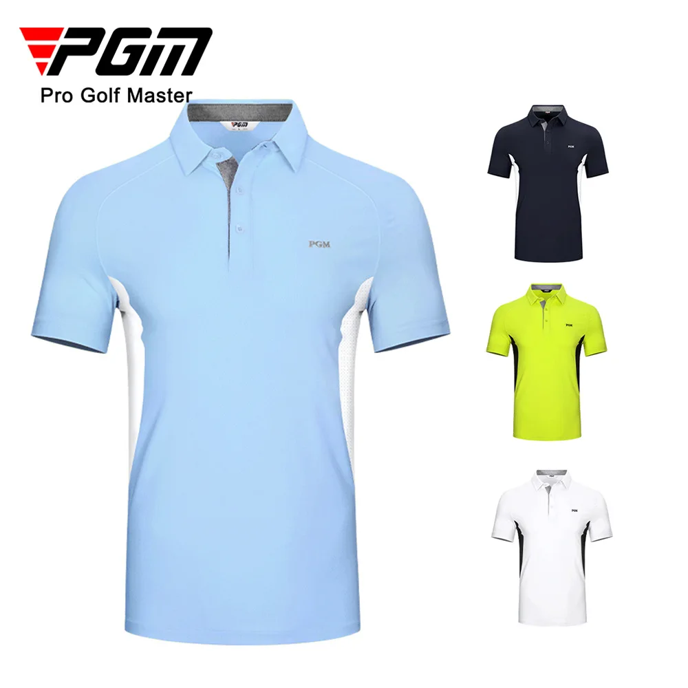 PGM golfové oblečenie pánske krátke rukávy t-shirt športové textílie úsek módne pánske tričko