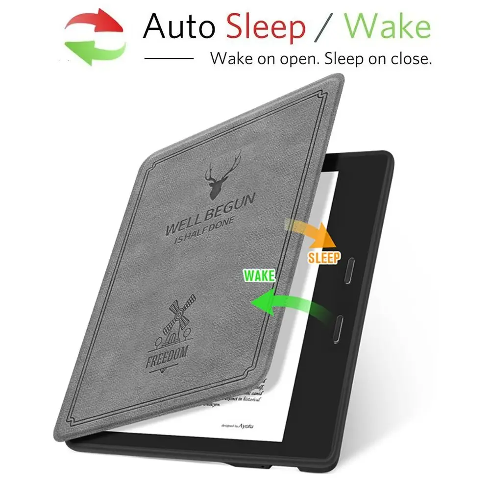 9/10. Generácie Smart Cover PU Kožené Funda 7 palec E-book Reader Folio Case Auto Sleep/Wake Shockproof pre Kindle Oasis 2/3