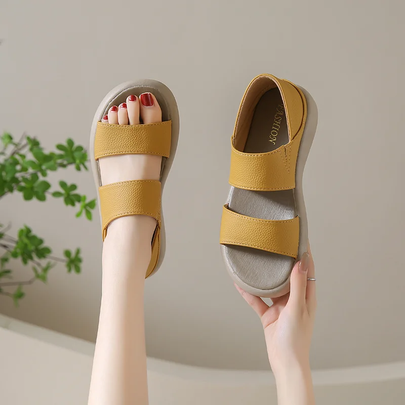 Letné Nové 2023 dámske Sandále Klinu Náklonu Platforma Topánky pre Ženy Vonkajšie Pláži Dizajnér Otvoriť Špičkou Topánky Žien Zapatos