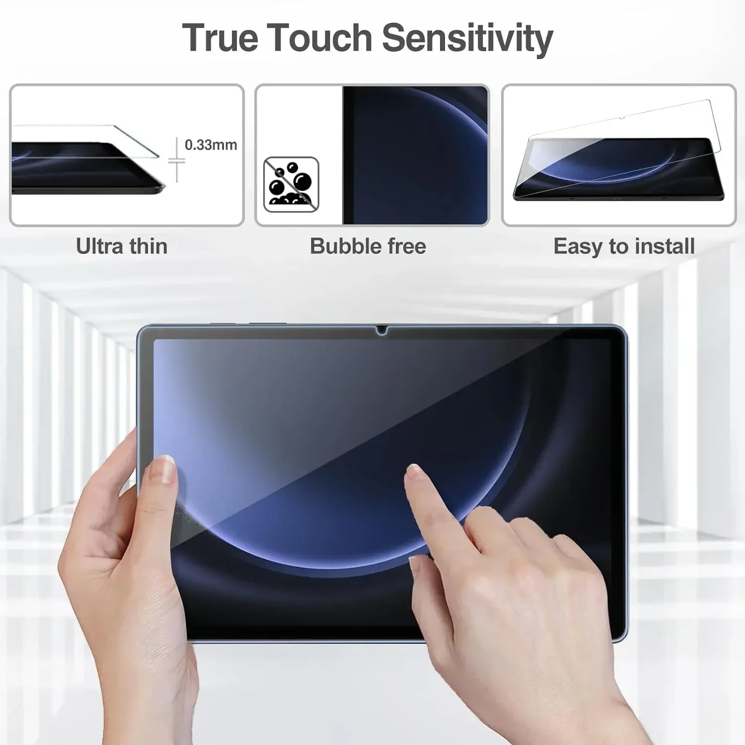 2 ks Screen Protector Tvrdeného Skla Pre Samsung Galaxy S9 FE Plus S9+ 12.4