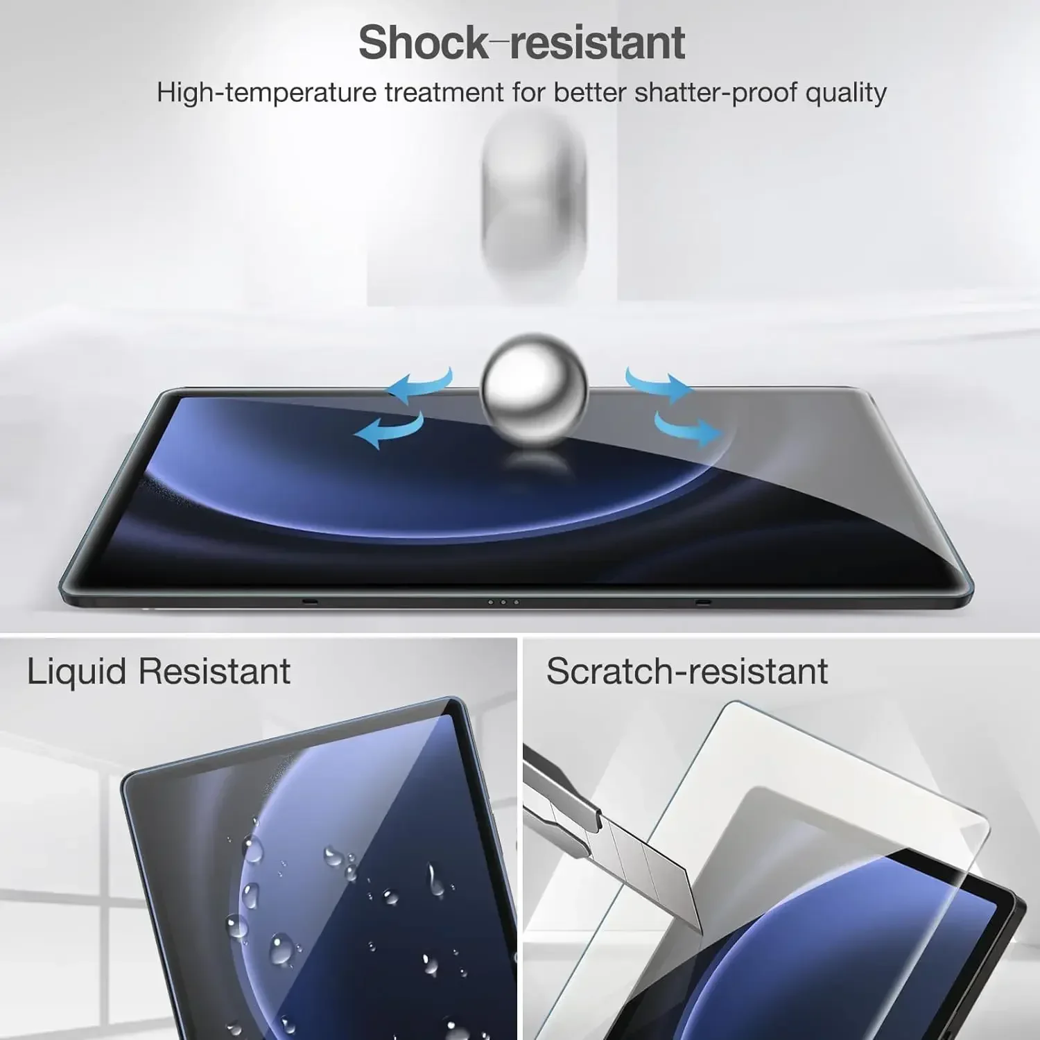2 ks Screen Protector Tvrdeného Skla Pre Samsung Galaxy S9 FE Plus S9+ 12.4