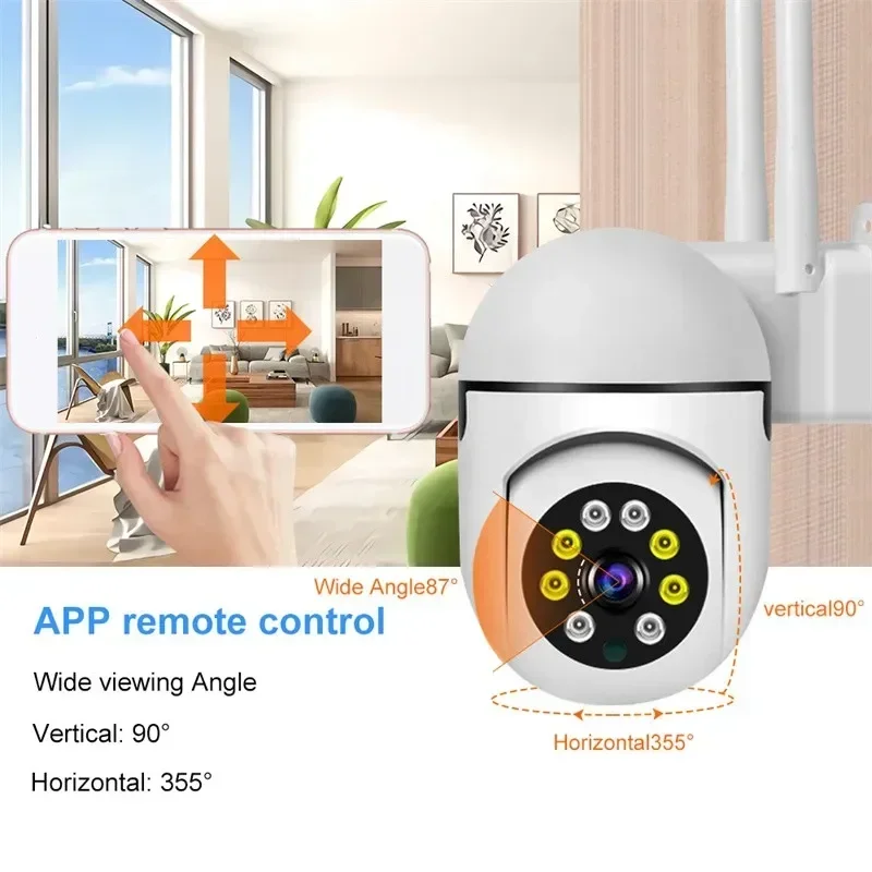 Bezpečnostné Kamery Vonkajšie 4X Digitálny Zoom AI ľuďmi Wifi IP Kamera Nočného Videnia PTZ CCTV Security Monitor Zvuku Fotoaparátu