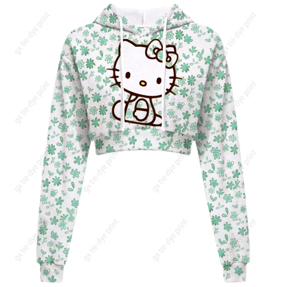Hello Kitty Leopard Tlač Žien Mikina s Kapucňou kórejský Fashion Sportswear Harajuku Super Dalian Klobúk Šnúrkou Moletom