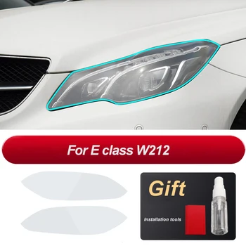 2 kusy Auto svetlomety ochrannou fóliou pre Mercedes-Benz W177 W205 W212 W213 X253 X156 X167 X166 transparentné čierna TPU nálepky