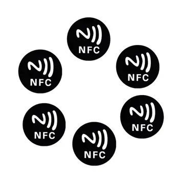 25 mm Okrúhle Značky, Nálepky NTAG213 Anti Kovové Lepidlo Univerzálne Štítok NFC213 Kovové Značky na podporou nfc Telefóny 6x