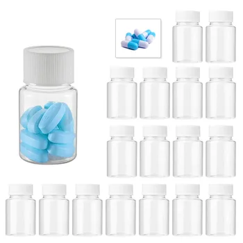 5 ks Plastových Pilulku Fľaše s Tesnenie Caps - Ideálne pre Kapsule Kozmetike a v Kuchyni Skladovacích Kontajnerov Prázdny Dávkovač Medicíny
