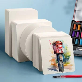 50 Listov Profesionálne Vody Farebný Papier Prázdne Karty pre Akvarelového Papiera, Maľovanie na Školské potreby Akvarel Sketchbook