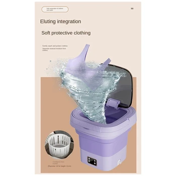 9L Prenosné Umývanie Mini Skladacia Domácnosti práčka S Spinning Suché práčka Ľahko Nainštalovať