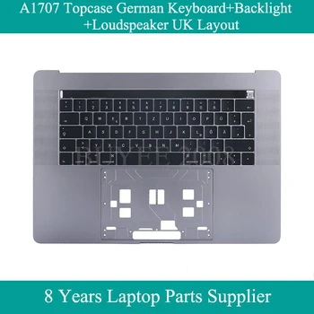 A1707 nemecká Klávesnica Topcase Pôvodný Pre Macbook Pro Montáž GE NÁS ES Podsvietenia Klávesnice Top Prípade Dlaní Klávesnice Touchbar