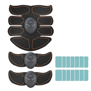 Ab Muscle Toner - Extra 20 Ks Gélové Podložky, Abs Pás Brušný Tónovanie Elektronické Cvičenie Prenosný Stroj
