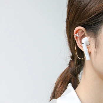 Anti-Strata Sluchu Klip Reťaze Pre Bluetooth Slúchadlá Do Uší Držiak Na Príslušenstvo Bezdrôtového Imitácia Pearl Náušnice Slúchadlá Šperky