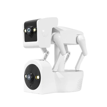 Biela Robota Psa Kamera Farebná PTZ IP Dome Kamera Yoosee APP AI Humanoidný Detekcie Baby Monitor-EU Plug