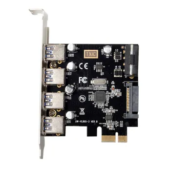 CY USB 3.0 HUB, to4 Porty PCI-E slot karty PCI Express Rozširujúca Karta 5Gbps na základnej Doske