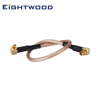 Eightwood 50 cm ANTÉNNY Koaxiálny Kábel pre MC-Card Plug Pravom Uhle k MMCX Muž Pravý Uhol Pigtail RG316 Kábel pre Možnosť Bezdrôtového pripojenia