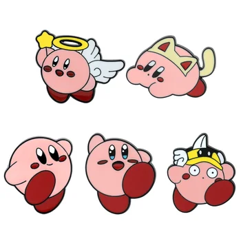 Hra Kirby Smalt Pin Kreslený Obrázok Anjela Rytier Kirby Kovové Odznak Brošňa Bunda Džínsy Klopě Pin Kawaii Príslušenstvo Šperky