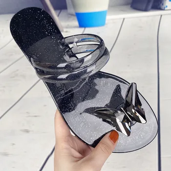 Motýľ diamond klip sandále Ženy pláži bežné sandále dámske 2021 nové dámske topánky