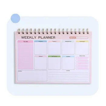 Notebook s Týždenným Odmeny Denník Notebook Efektívne Týždenný Plánovač poznámkový blok pre Školy Office Home Cieľ-orientovaný angličtina