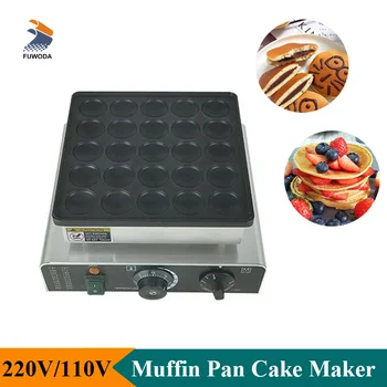 Obchodné Poffertjes Pan Cake Maker 25 Otvory Muffin Stebėtų Platnička Dva Tvary Nový Dizajn Z Nehrdzavejúcej Ocele, Kuchynské Spotrebiče