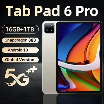 Pad 6 Pro Android 13 2024 Pôvodné Globálna Verzia Tabletu Snapdragon 888 Tablety PC Dual Sim Karta 16GB+1 TB 5G WIFI Mi Kartu
