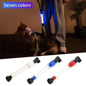 Pes Žiariace Golier & Vodítku Anti Stratil Bezpečnosti 40H Vonkajšie Nepremokavé Výstražné LED Blikajúce Svetlo Pásky Pet Postroj Psa Príslušenstvo