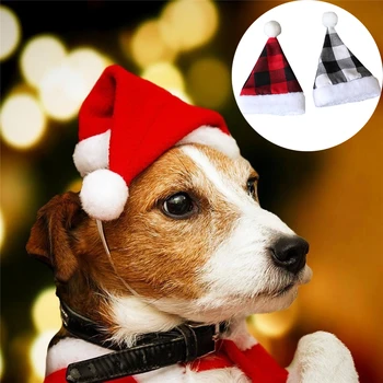 Pet Vianočné Hat Psa Cute Santa Vianoce Vianoce Červená Dovolenku Kostým Malý Klobúk