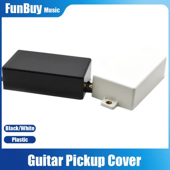 Plastové uzatvorené Dvojité Cievka Humbucker Snímač Kryt pre Dvojitý Coil Pickup, Elektrické Gitarové Príslušenstvo Black/White
