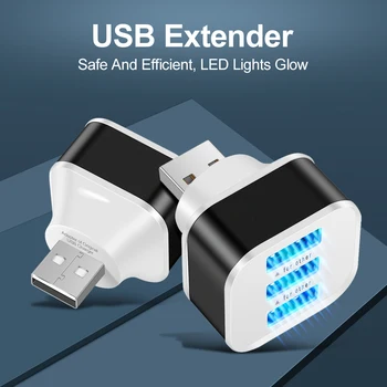 Port USB Sloty Hub Adaptér USB 3in1 2.0 Viacerých Rozhranie USB Vstup Auto USB Extender Auto Elektronika Príslušenstvo