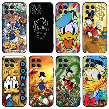 Prípad Pre Huawei Honor X8 X8a 8X X9a X7 90 Lite 70 50 20 P30 Pro P40 P60 P50 S Smart Z Silikónový Kryt Telefónu Disney káčer Donald
