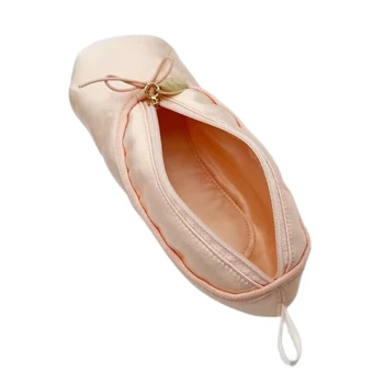 Ružová Balet Topánky Saténu Študent Ceruzka Taška Multifunkčné Kozmetické Drop shipping