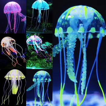 Umelé Plávať Žiariace Fluorescenčné Medúzy Akváriu Dekorácie Akvárium Podmorských Rastlín, Morských Vodných Krajiny Ornament