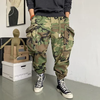 Vojenské Štýl Kamufláž Taktické Nohavice Streetwear Hip Hop Nadrozmerné Jogging Nohavice Harajuku Bežné Cargo Nohavice Joggers